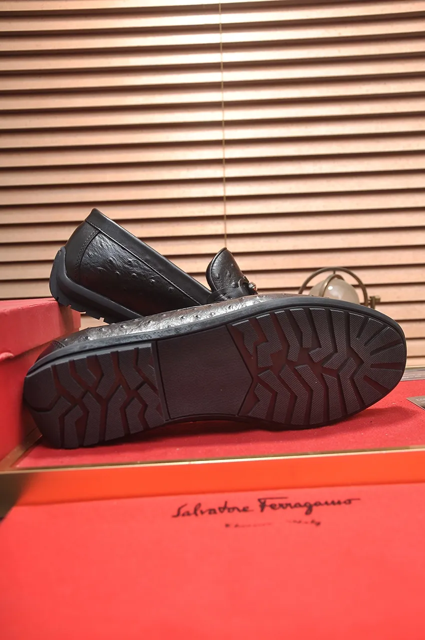 Men's shoes 💰500💶[Ferragamo/Ferragamo] The latest model in the counter. Original imported open-sided high-quality cowhide hand-woven + imported 🐂 cowhide + original luxury metal buckle + original combination outsole. Comparison without pressure 38--44🎉